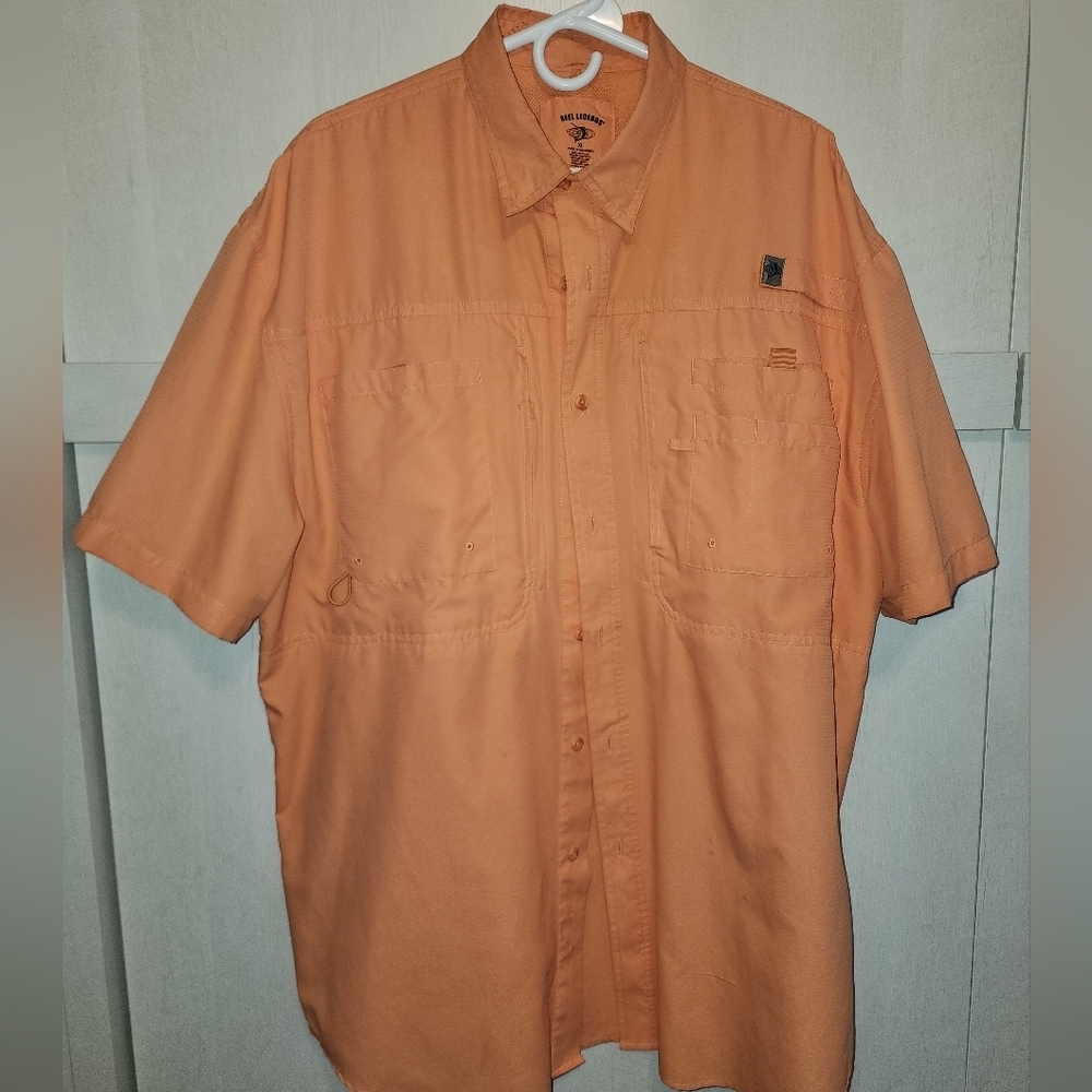 Preowned‎ Reel Legends, XL peach colored fishing shirt